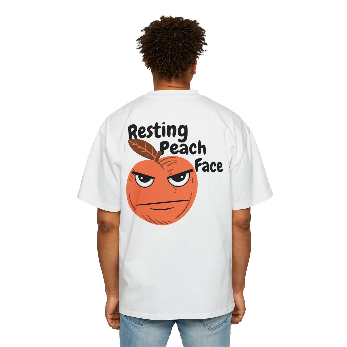 Resting Peach Face Oversized Tee
