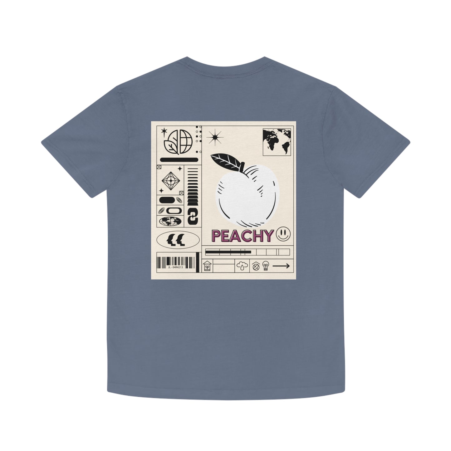 Peachy Minimalist Design Faded Shirt
