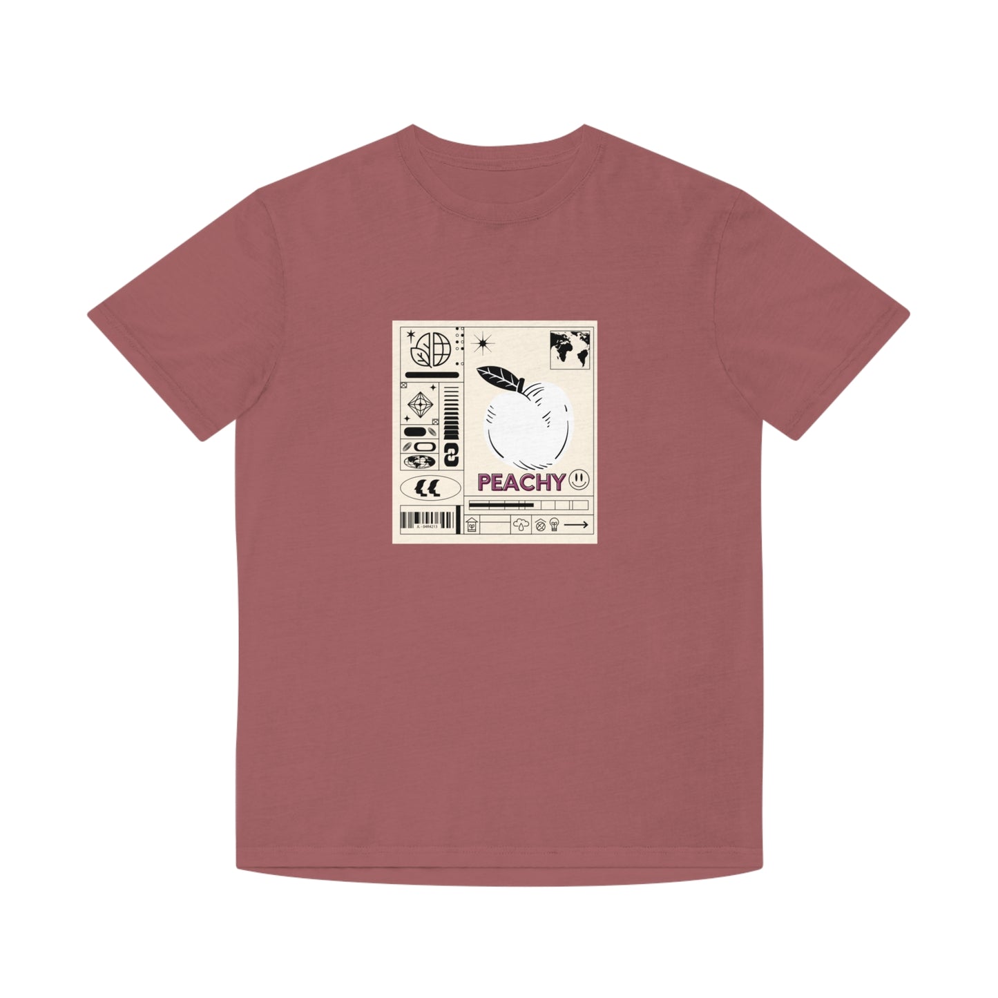 Peachy front Minimalist Design Faded Shirt