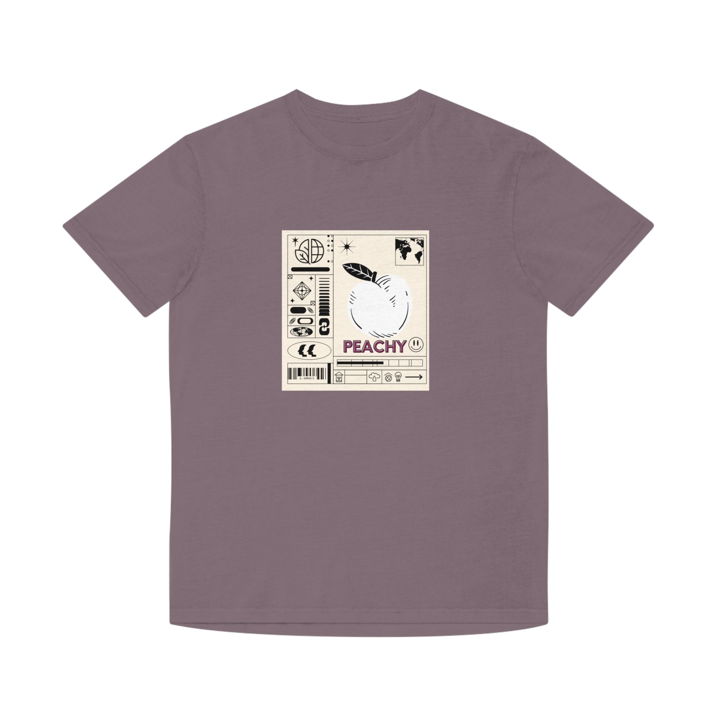 Peachy front Minimalist Design Faded Shirt