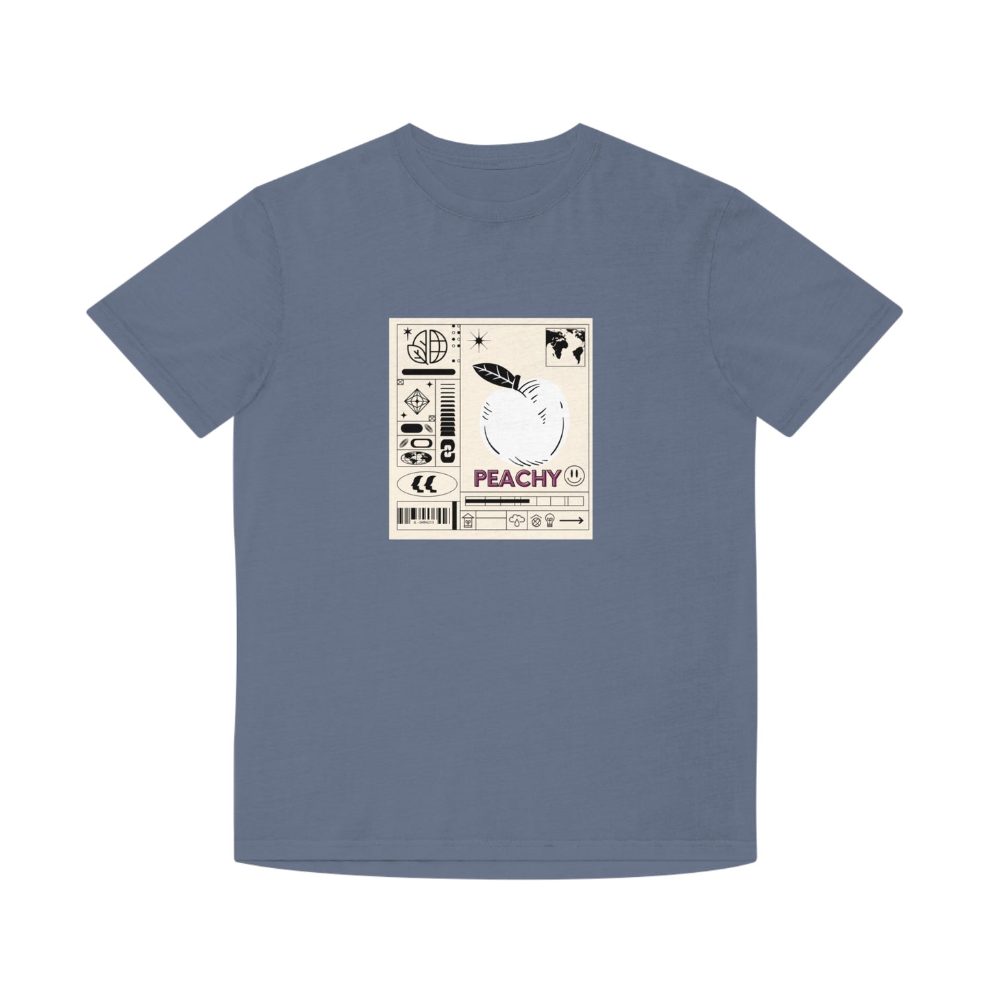 Peachy front Minimalist Design Faded Shirt