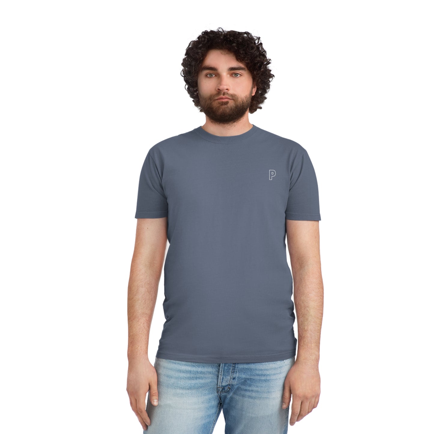 Peachy Minimalist Design Faded Shirt