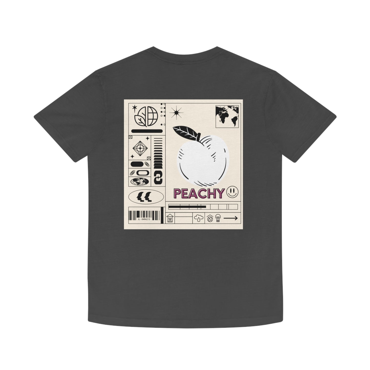 Peachy Minimalist Design Faded Shirt