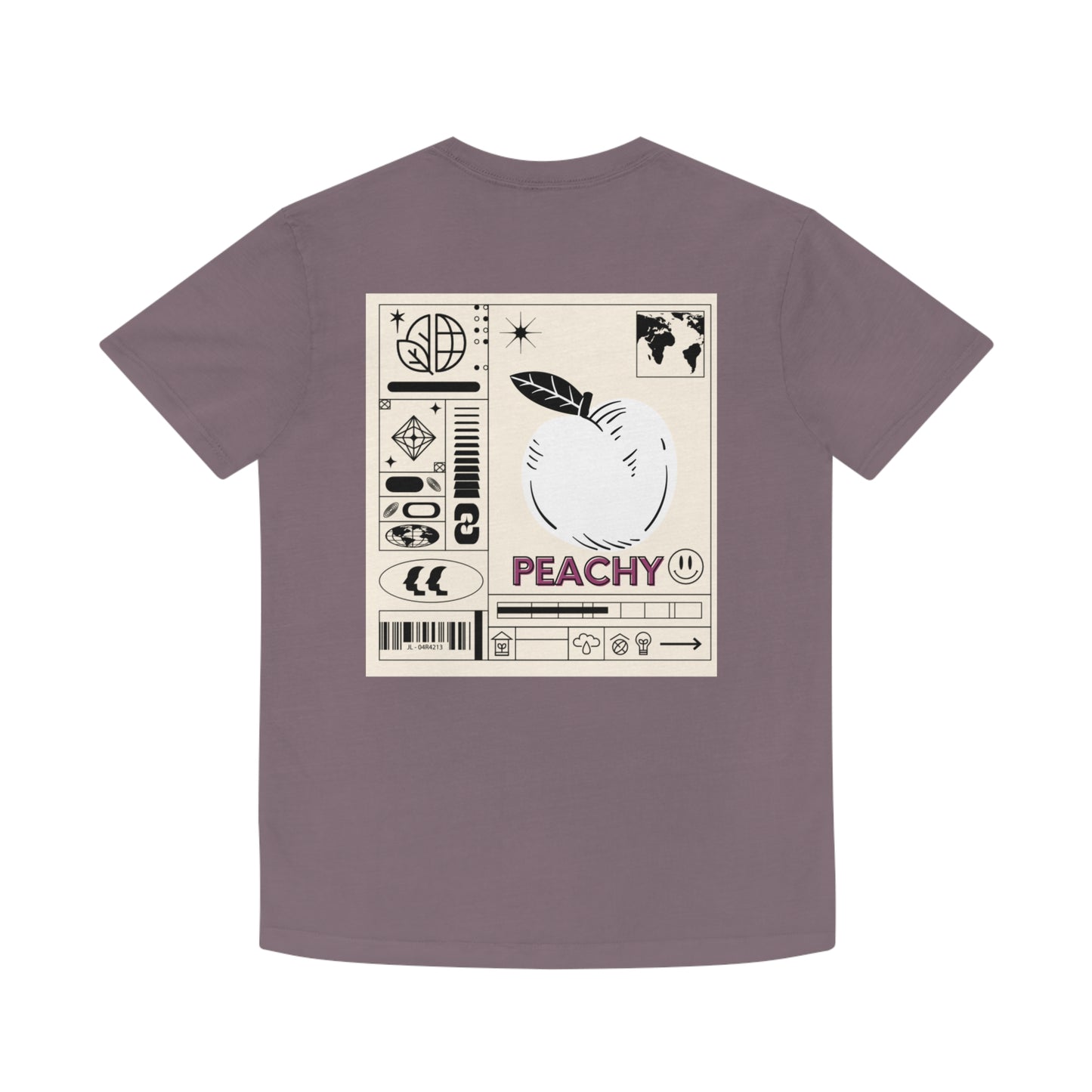 Peachy Minimalist Design Faded Shirt