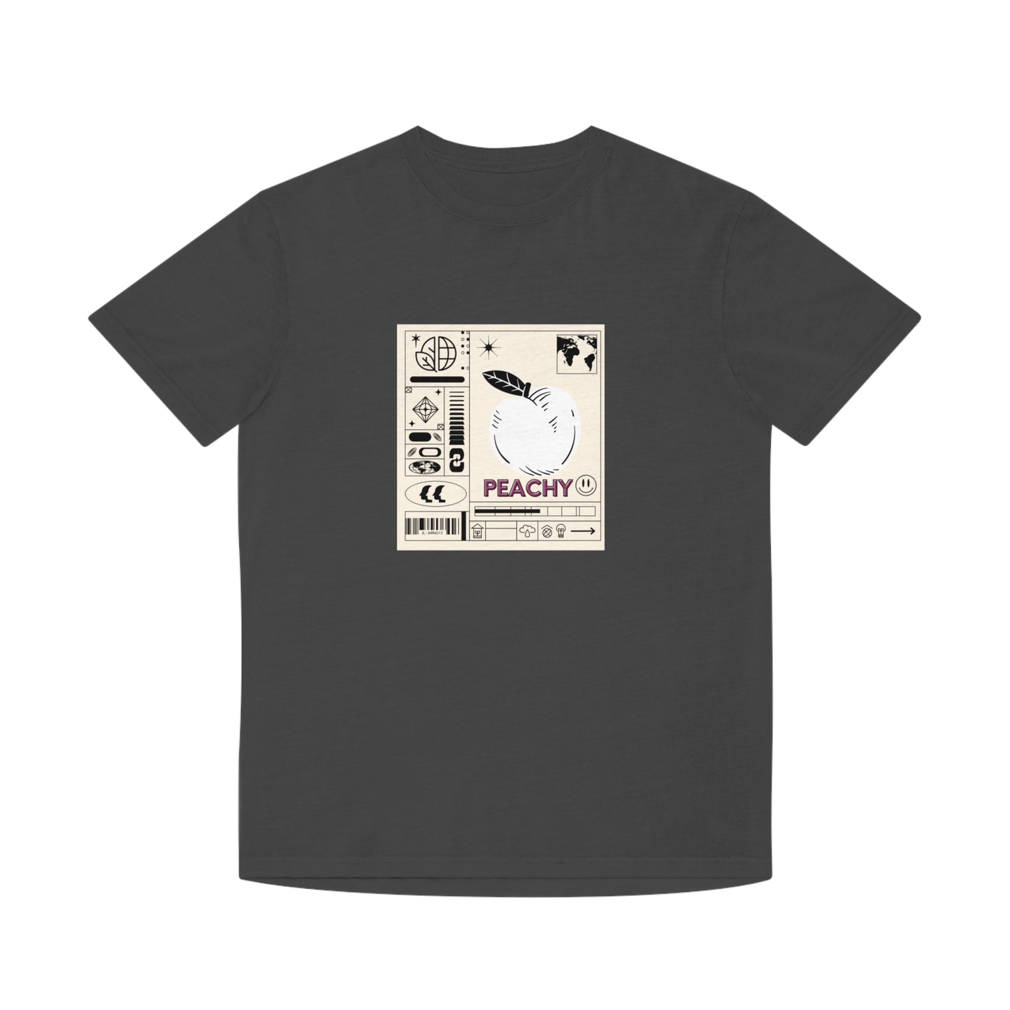 Peachy front Minimalist Design Faded Shirt