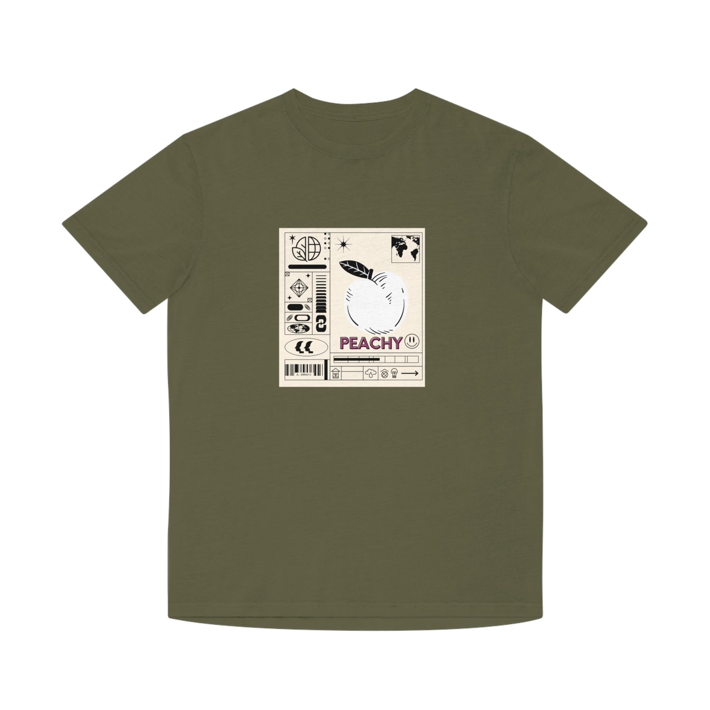 Peachy front Minimalist Design Faded Shirt