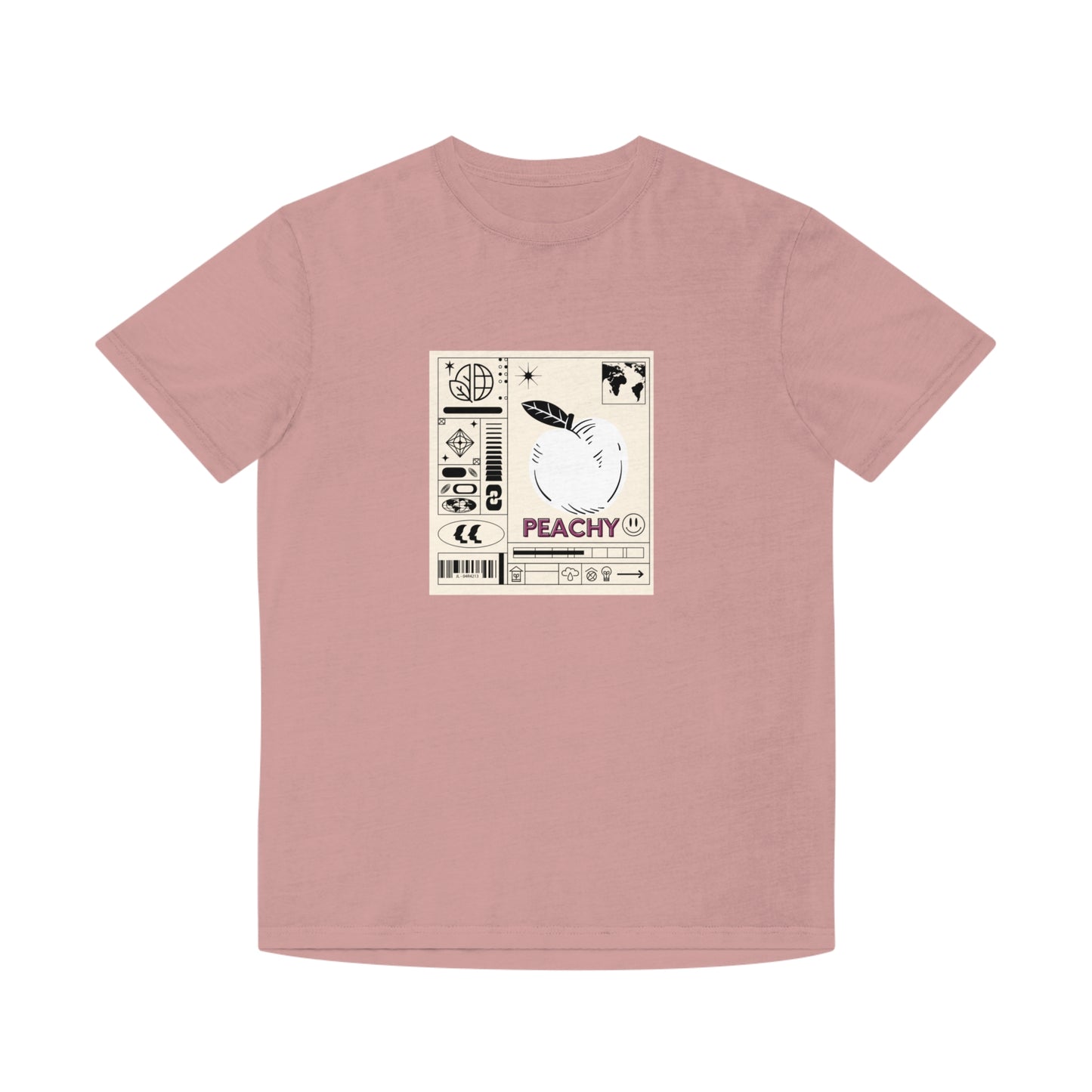 Peachy front Minimalist Design Faded Shirt