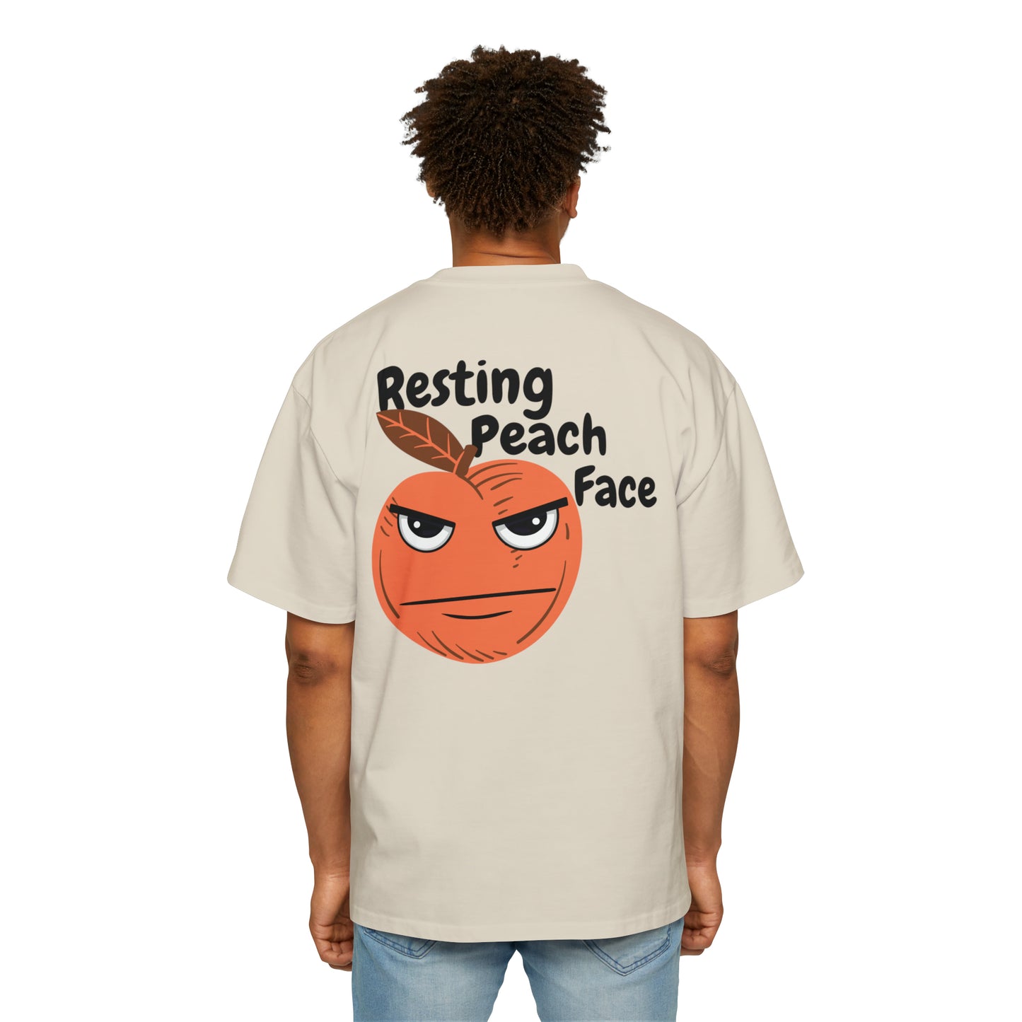 Resting Peach Face Oversized Tee
