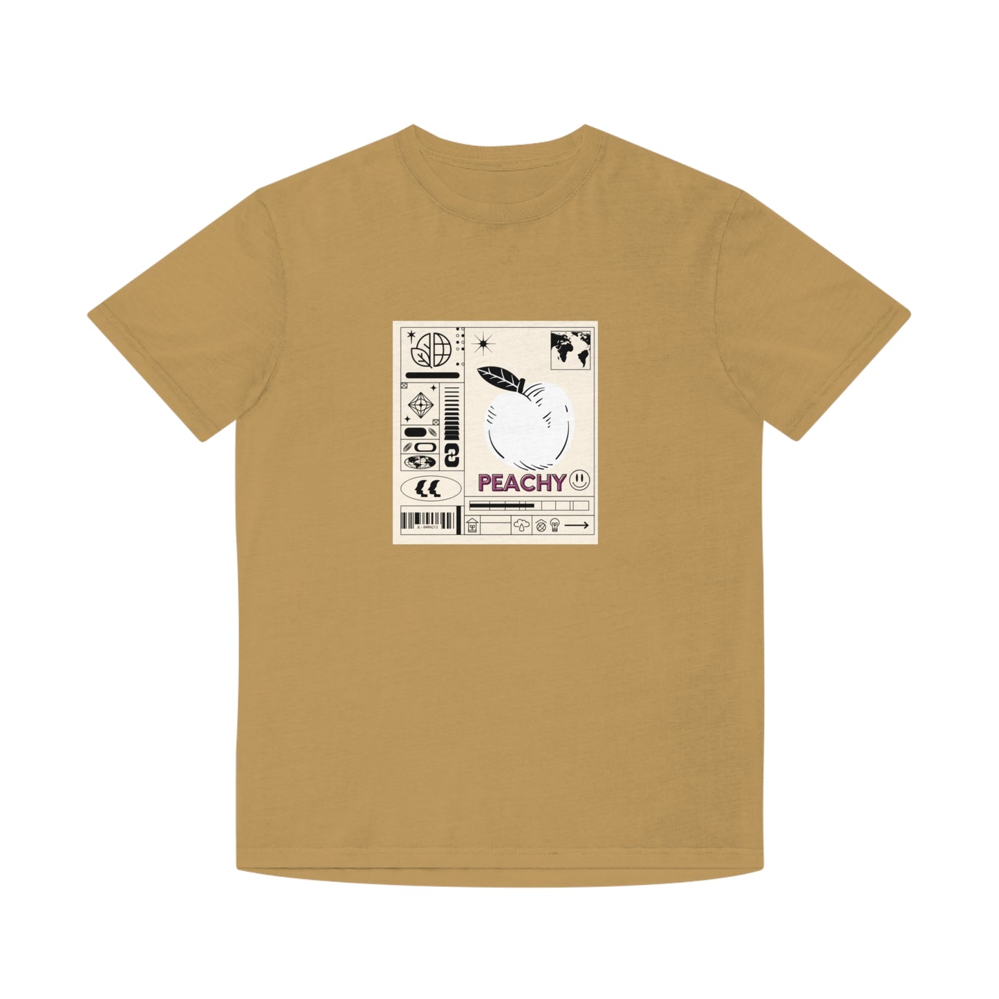 Peachy front Minimalist Design Faded Shirt