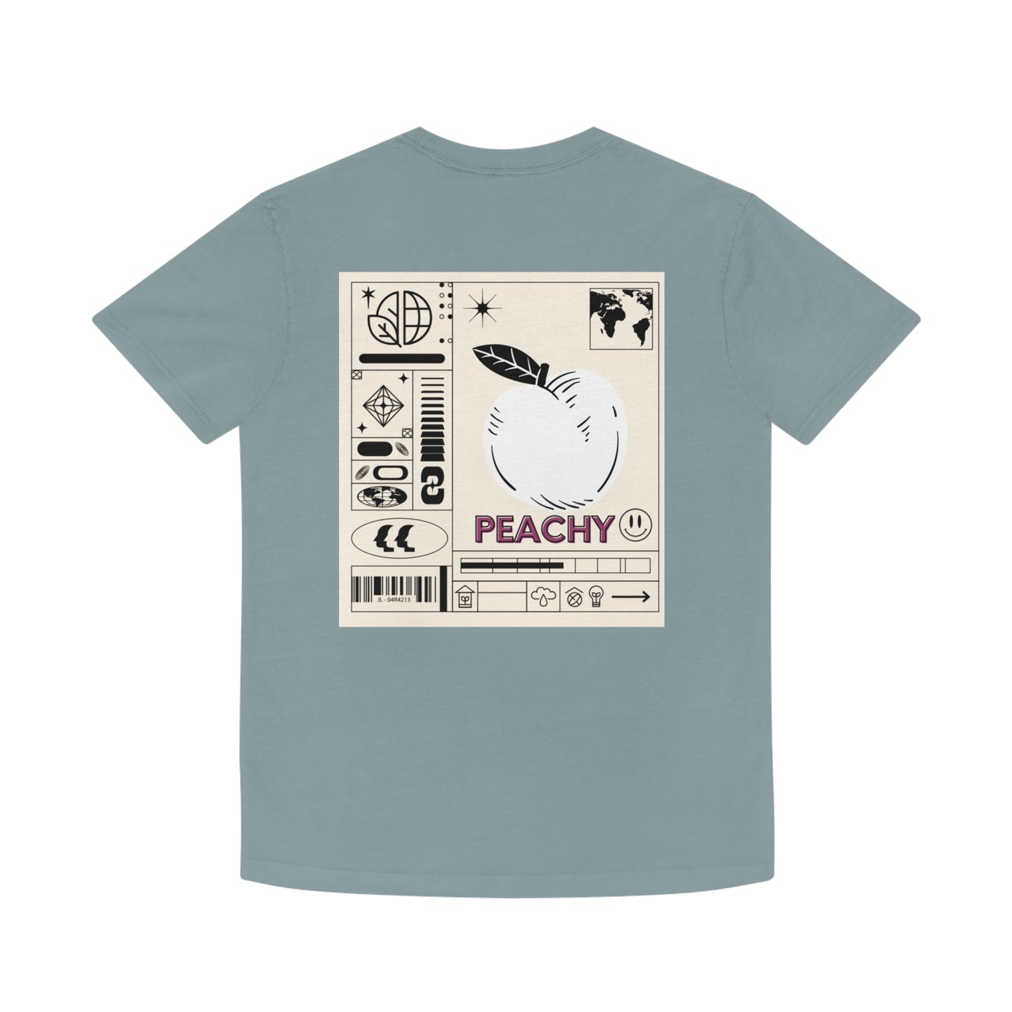 Peachy Minimalist Design Faded Shirt