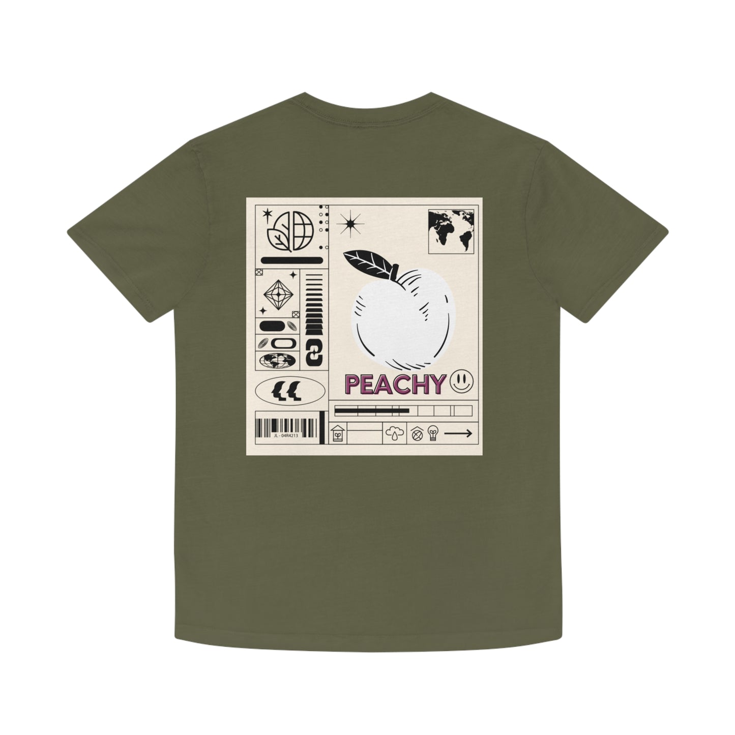 Peachy Minimalist Design Faded Shirt