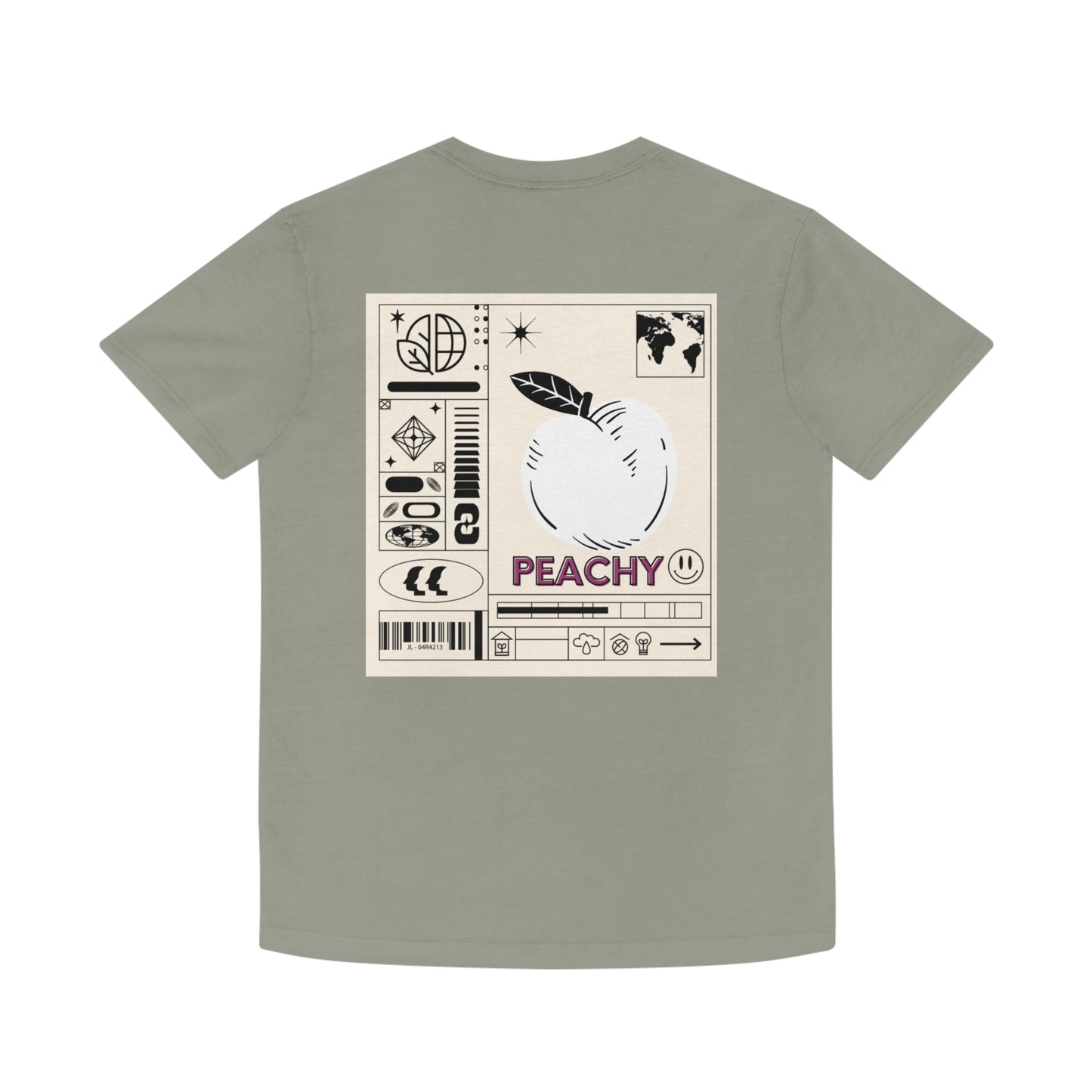 Peachy Minimalist Design Faded Shirt