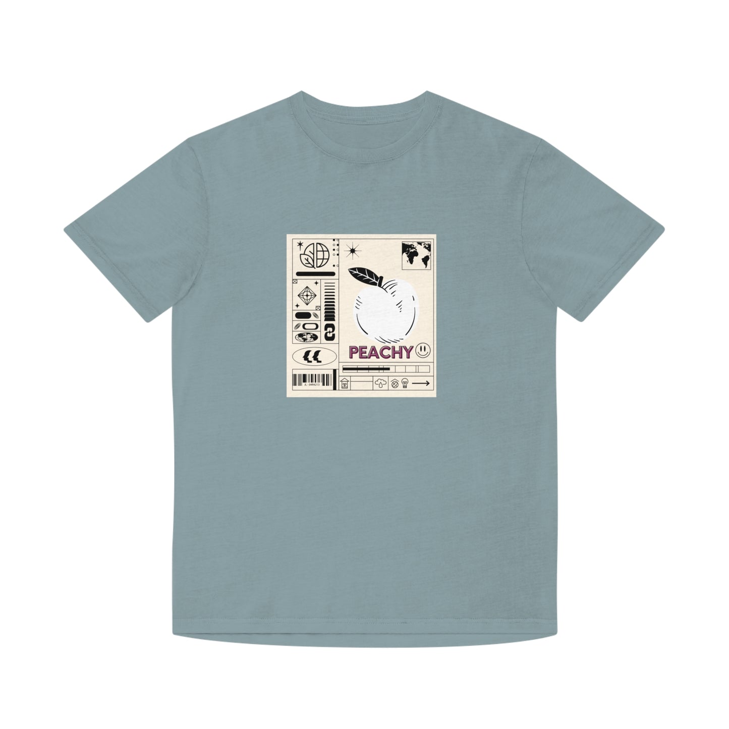 Peachy front Minimalist Design Faded Shirt