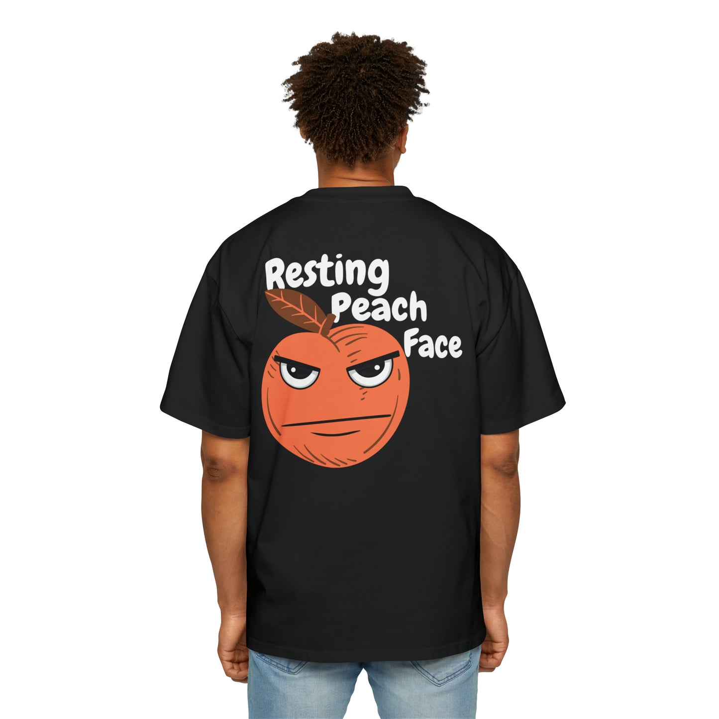 Resting Peach Face Oversized Tee