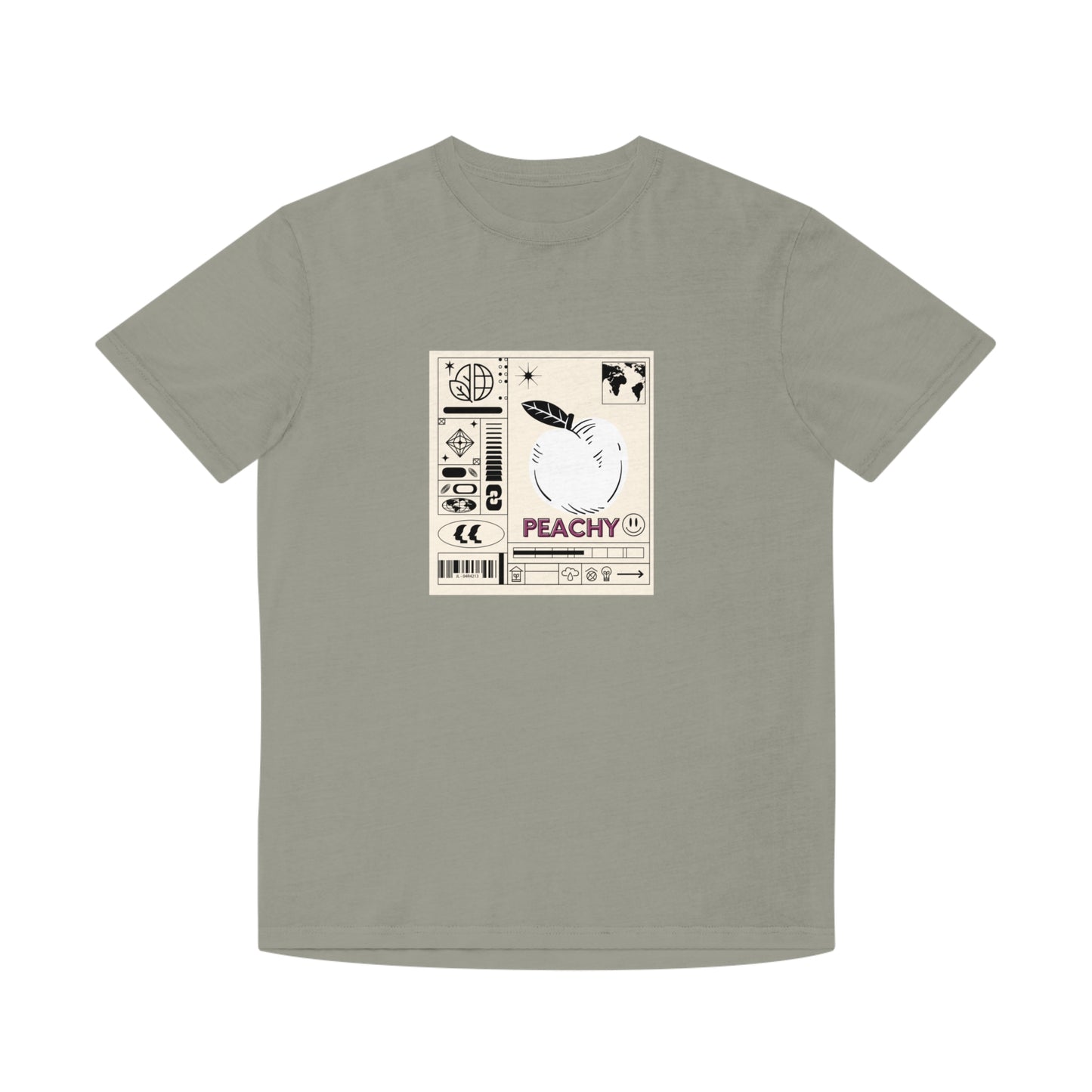 Peachy front Minimalist Design Faded Shirt
